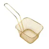 Square Wire Fry Basket Baking Healthy Cooking French Chips Korgar Netbord som serverar stekfries Desk matpresentation Mesh Kitchen Tool 1223201