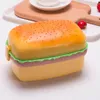 Dinnerware Sets Cute Pupils Round Rectangular Bowl Tableware Creative Hamburger Lunch Box Children