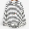 Women's Hoodies 2022Women Plus Size Stripe Casual Sweatshirt Long Sleeve Crop Jumper Pullover Tops Fashion Design Daily Wearing Durable