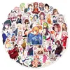 50PCS Anime Girl Stickers for Laptop Gift Teens Adults Waterproof