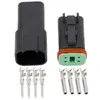 Belysningstillbeh￶r 1 Set Black Deutsch DT Connector DT06-2S/DT04-2P 3P 4P 6P 8P Vattent￤t elektrisk f￶r bilmotor med stift 22-16Awg