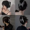 Korea Fashion Metal Liquid Butterfly Hair Clips For Women Back Head Grab Clip Geometric Headband Trendy Hair Accessories