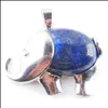 Pendant Necklaces Cute Animal Elephant Energy Pendants For Child Jewelry Reiki Natural Stone Pink Quartz Lapis Amethyst B Carshop2006 Dhyym