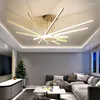 Chandeliers Modern LED Chandelier For Living Room Golden Ceiling Lamp Bedroom Attic Baby Interior Decor Branch White Hanging Fixtures