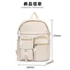 Backpack Women Twill Oxford Bag 2022 Girl Shopper Purse Fashion Casual Solid Color Multipocket Large Capacity Student Schoolbags