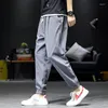 Pantaloni da uomo Pantaloni sportivi Hip Hop da uomo Harajuku Vestire lino Pantaloni Harem casual Pantaloni estivi uomo Uomo