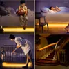 Strips LED -beweging Geactiveerde bandlichten PIR -sensor onder bed in kast USB Lighting Soft Strip Lamp Human Body Induction Light