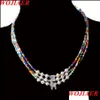 Pendant Necklaces Boho Colorf Beads Shell A-Z Letter Necklace 2022 Trend Women Natural Pearls Choker Jewelry Girl Couple Gif Lulubaby Dh8Sp