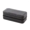 Watch Boxes 2/4/8 Grids Portable Faux Leather Zipper Travel Storage Case Box Organizer Famous Bag PU Material