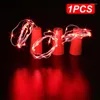 Strings 2m LED -lichten 20 Led Copper Wire String Licht met flesstop Fairy Lamp Party Home Kerstmisbruiloft Decoratie