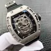 Multifunction SuperClone Watchs Designer Designer 2022 Skull Richa Milles RM052 Мужчина Автоматические механические часы выпускаются персонализированные