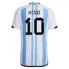 2022 Argentinië 3 sterren voetbaltruien kampioen finale speciale fans speler versie 22 23 di maria dybala maradona de paul voetbal shirt mannen vrouwen kit uniformen
