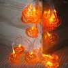 Strings ICOCO 1,2 m /2,5 10/20 LED -licht String Flat Pumpkin Shape Lights Kerstdag Buiten Vakantie verlichting DROP -VERSCHILD