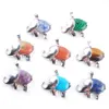 Pendentif Colliers Mignon Animal Éléphant Énergie Pendentifs Pour Enfant Bijoux Reiki Pierre Naturelle Rose Quartz Lapis Améthyste B Carshop2006 Dhyym