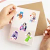 50 pièces mignon Anime fille graffiti autocollants pour bricolage bagages ordinateur portable planche à roulettes moto vélo autocollants