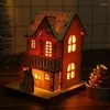 Рождественские украшения 1 ПК wood House украшения для дома милые светящиеся творческие подарки Год год украшения домики ne n5u1