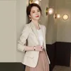 Women's Suits Button Plaid Pockets Notched Office Lady Blazers Jackets Korean Autumn Fashion Elegant Slim Casual Woman Suit Jacket