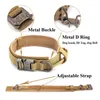 Dog Collars Tactical Pet Products For Accessories Adjustable Metal Buckle Military Leash Control Handle Training Large Supplies