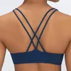 Yoga Outfit Nepoagym DESIRE Femmes Soutien-gorge de sport à impact moyen Criss Cross Back Soutien-gorge de course sexy Col haut avec bonnets amovibles