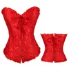 Bustiers Corsets taille formateur minceur Shaper ceinture torse court Satin sous le buste Corset Sexy à lacets femmes