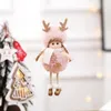 Рождественские украшения милые украшения мультфильм угол угла плюшевы висящие позы окно кукла Ангел для домашнего дерева рождественский подарок