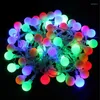 Str￤ngar 6m LED -str￤ngljus med 50LED Ball Holiday Decoration Lamp Festival Christmas Outdoor Lighting