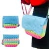 Sensorische Flap Bag Pop It Fidget Toys Meerjungfrau Silikon Pops Bubbles Satchel Kinder Dekompression Bildung Rucksack Spielzeug Geschenke