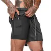 Running Shorts 2022 Men's Mens 2 In 1 Sports Male Double-deck Quick Drying Men Jogging Gym