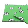 Table Mats 20pcs Football Party Supplies Green Soccer Ball Dinnerware Theme Decorations For