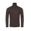 Men's T Shirts Men's Solid Color Elastic Slim High Collar Turtleneck Long Sleeve Colour Stretch Fit Bottoming Top Blouse