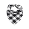 Dog Apparel Pet Triangle Scarf Accessories Kitten Puppy Red And Black Plaid Christmas Halloween Thanksgiving Products