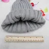 Hats Kids Girls Cute Flow Blow Velvet Knitted Beanies Solid Color Winter Warm Caps For Children Invierno Gorros Bonnet Muts