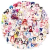 50 PCS Anime Girl Autocollants pour Ordinateur Portable Cadeau Ados Adultes Fille Garçons Étanche Mixte Autocollant