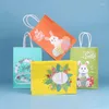 Gift Wrap 12pcs Easter Treat School Bags With Handles Goodie Bag And Eggs Basket Containers For Kids Party Favor Decor