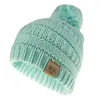 Chapeaux d'hiver pour filles, bonnet tricoté avec lettres, pour enfants de 1 à 8 ans, chaud et mignon, automne, queue de cheval