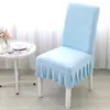 Campa de cadeira capa de casamento spandex saia curta lycra casa eline sala de jantar decoração impressão flor flor colorida colorida
