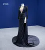 Specjalna okazja Dresse Deep V-Neck Black Side Split Party Crystal Crystal Elegancka Elegancka sukienka SM67495
