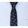 Bow -slipsar 2022 Herrarna Navy Blue 6cm Tie Autobike Print för män Business Suit Work Neck Högkvalitativ Fashion Formell slips