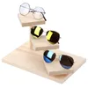 Pochettes à bijoux 3 couches de lunettes en bois massif présentoir lunettes de soleil support opticien accessoires placement à domicile
