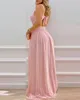 Платья 2022 летняя женщина розовая на колене с длинным платьем с длинными рукавами