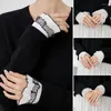 Knee Pads Female Ruffles Fake Sleeve Wrist Warmers Sweater Flare Sleeves Elbow Cuff Arm Cover Lace Cutout Gloves