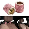 Dekoracje wnętrz 4PCS kołnierz headrest Bling Rhinestone Sparkling Crystal Universal Car Fat Decoration Decor