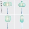 Hanglampen blauwe stof lantaarn kroonluchter Chinese stijl restaurant el theehouse gangpad verlichting kleine eenvoudige decoratieve lamp