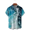 Herren lässige Hemden Herren -Smoking Strampler Männer Herren gedruckt Hawaiianer Kurzärmel Button Down Beach -Hemd für Mann atmungsaktiv