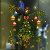 Wall Stickers Christmas Balls Window Glass Festival Decals Santa Murals Year Decorations For Home Decor