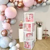 Вечеринка снабжает Стариз Прозрачный Письмо A-Z Box Custom Baby Имя Balloon Girl Boy Demport