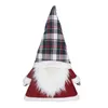 Juldekorationer Faceless Doll Gnome Elf Lattice Tree Top Star Creative Plush Fabric Creativity Flanell Ornaments