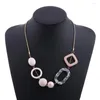 Choker Women's Acrylic Beads Necklaces Round Circle Pendants For Women Colorful Beaded Necklace Fashion Chic Jewelry