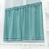 Занавес с твердым цветом Bowknot Kitchen Короткое окно Valance Drape Drape Студенческая кровать дома на балконе украшение