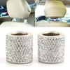 Dekoracje wnętrz 4PCS kołnierz headrest Bling Rhinestone Sparkling Crystal Universal Car Fat Decoration Decor